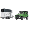 Land Rover z przyczepą + koń 02592 BRUDER